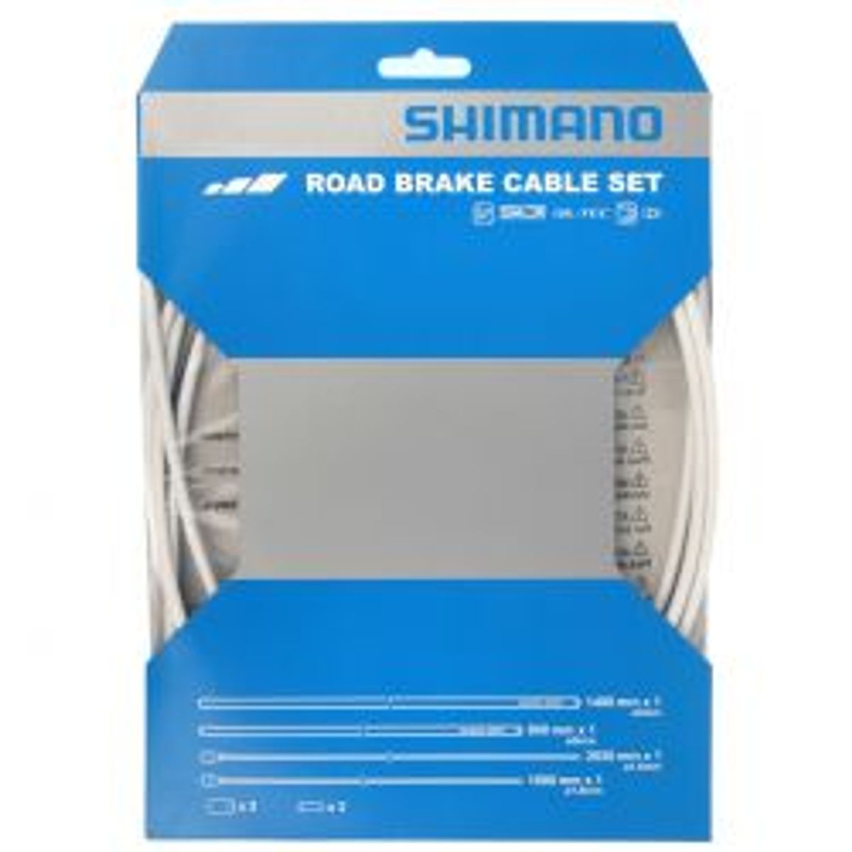 Shimano Bremsekabelsæt Racer Rustfri Hvid Ptfe Behandlet Wire - Cykelreservedele