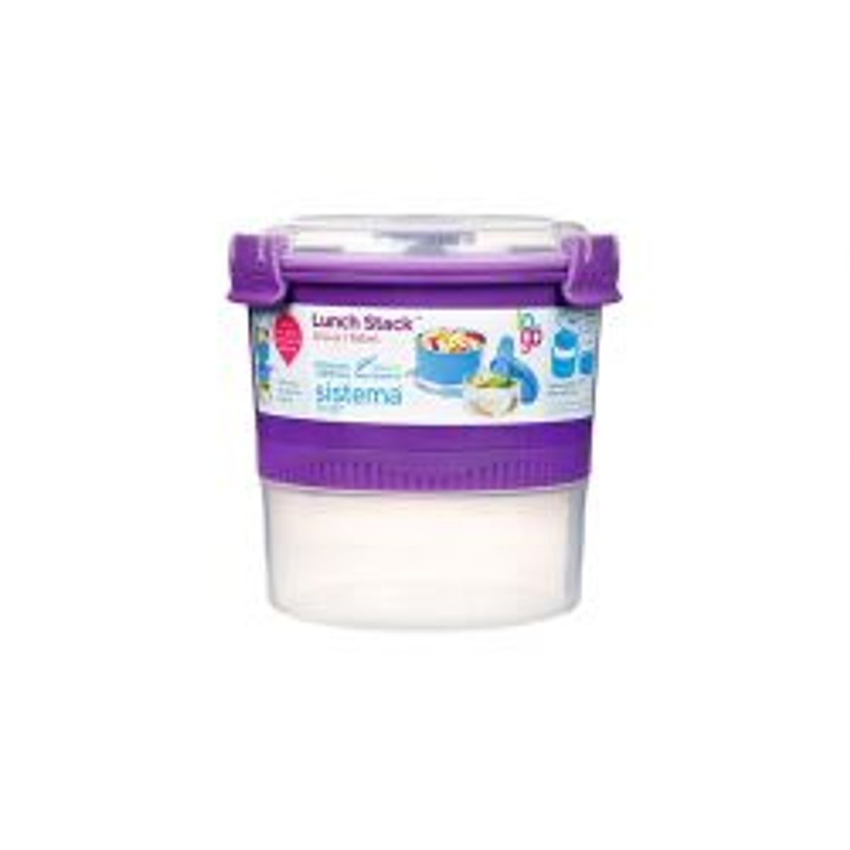 Sistema 965ml Lunch Stack To Go Purple - Madkasse