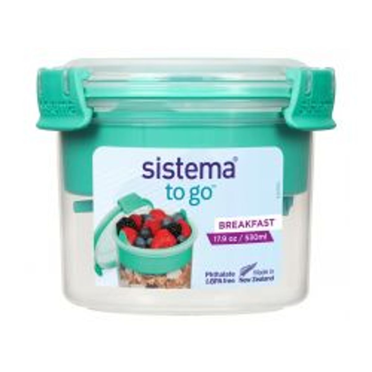 Sistema Breakfast To Go 530ml - Minty Teal - Madkasse