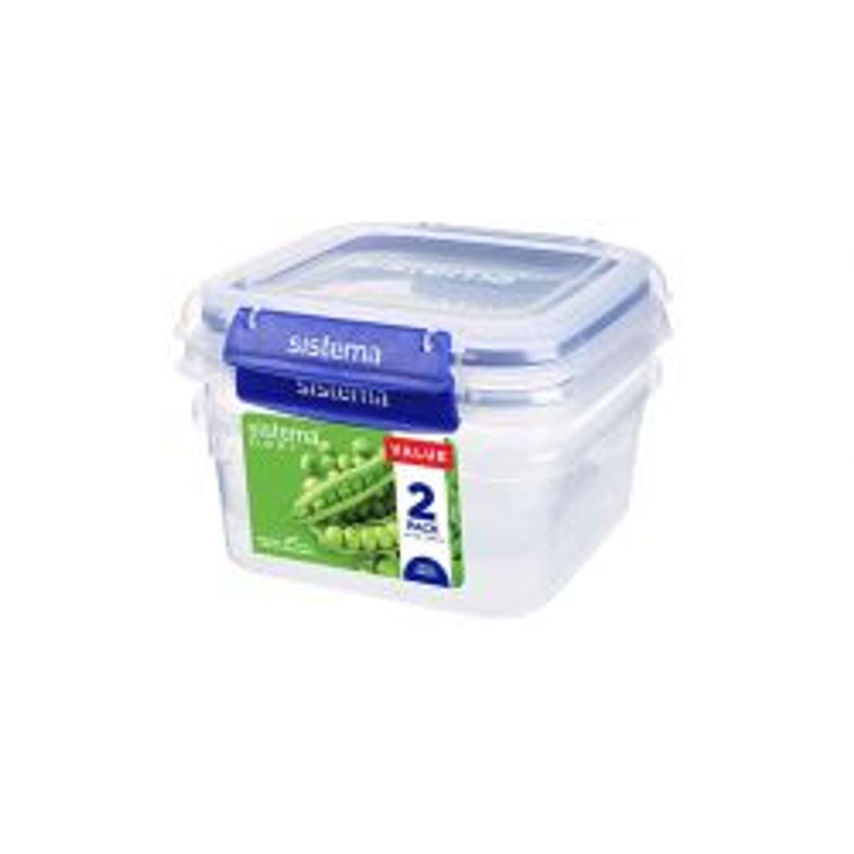 Sistema Square Klip It Plus 2-pack 1.15l - Tilbehør til køkken