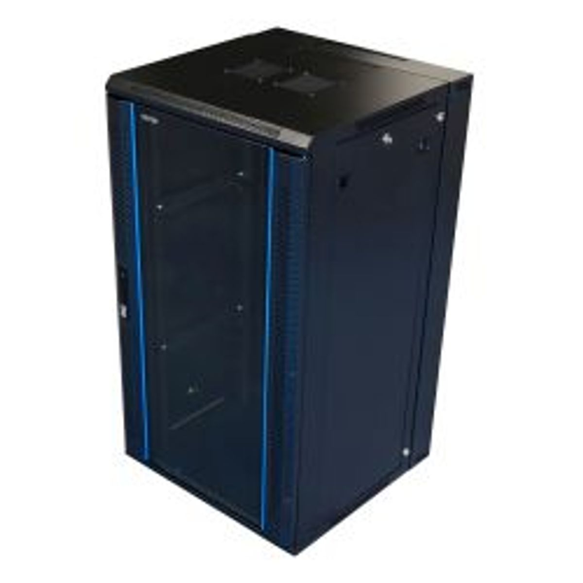 Toten 19 Wall Cabinet, 22u, 600 600, Glass Door, Black - Tilbehør til computer