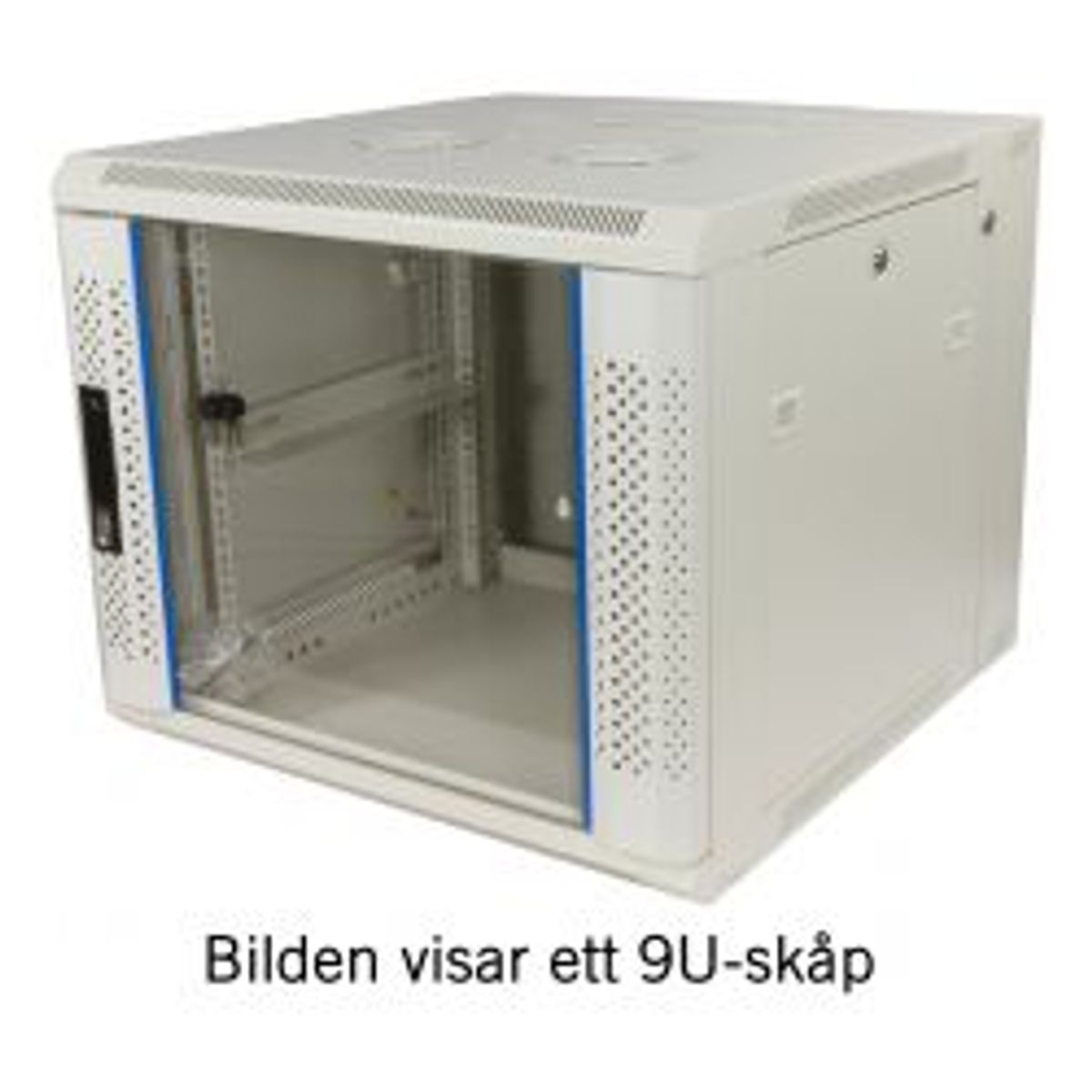 Toten System Z, 19 Wall Cabinet, 9u, 600x600, Glass Door, White - Tilbehør til computer