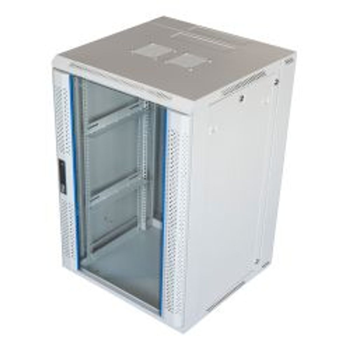 Toten System Z, 19 Wall Cabinet, 18u, 600x600, Glass Door, White - Tilbehør til computer