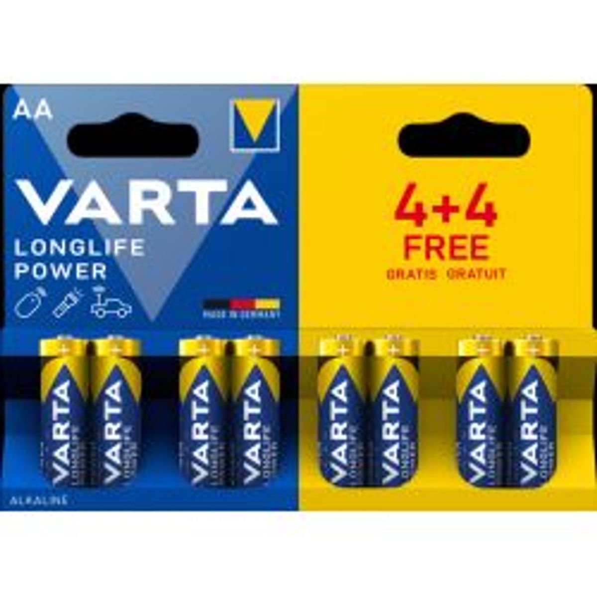 Varta Longlife Power Aa Blister 8 (4+4)