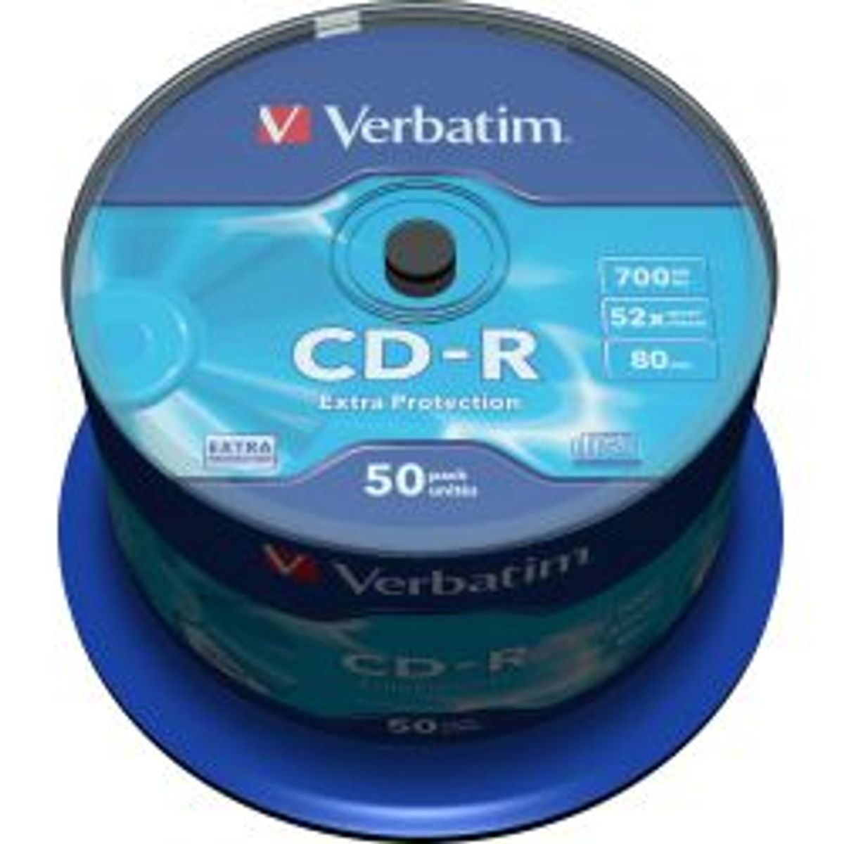 Verbatim Cd-r, 52x, 700 Mb/80 Min, 50-pack Spindel, Extra Protetcion