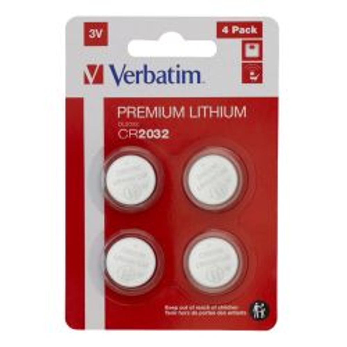 Verbatim Lithium Battery Cr2032 3v 4 Pack