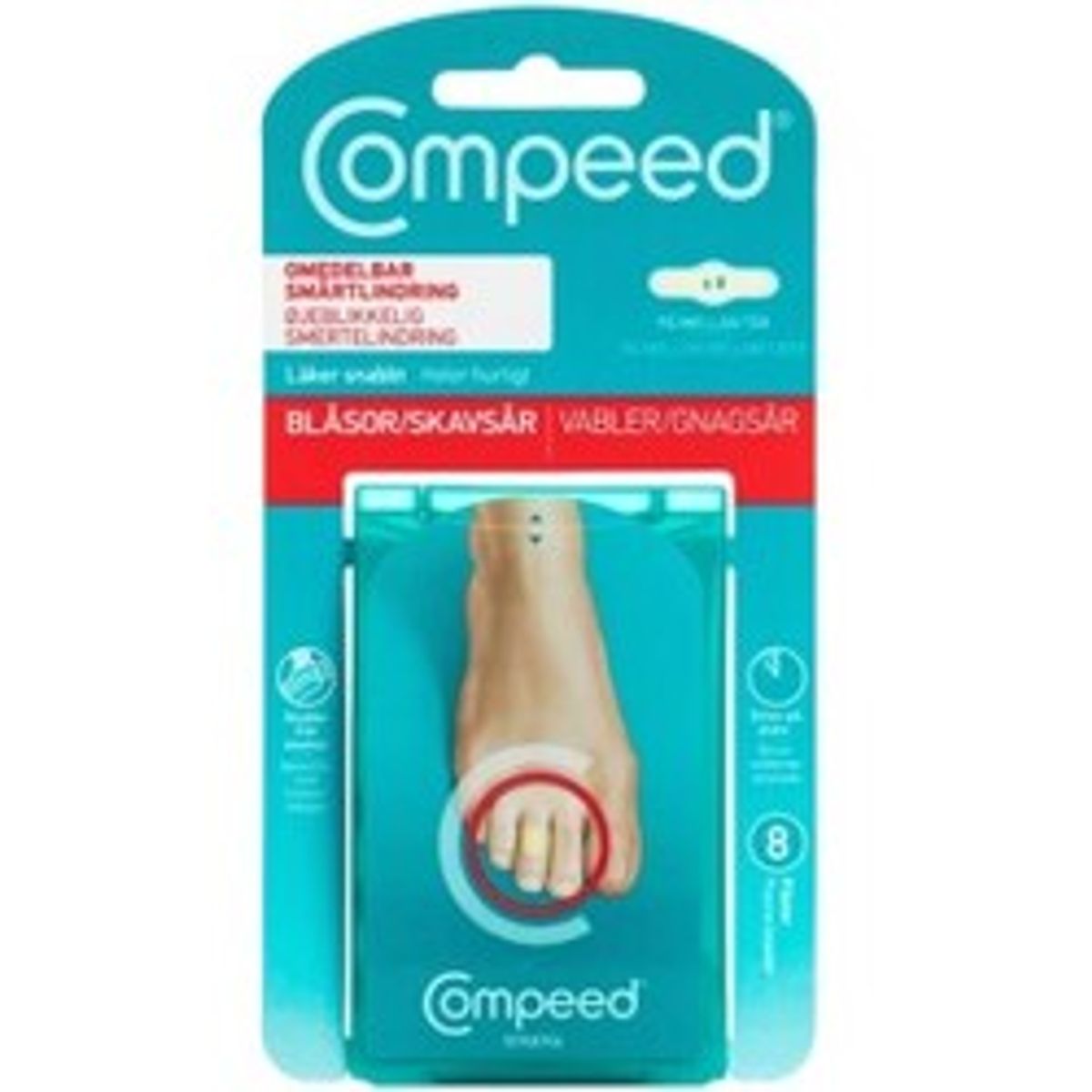 COMPEED Vabel Tæer 8 stk - Plaster