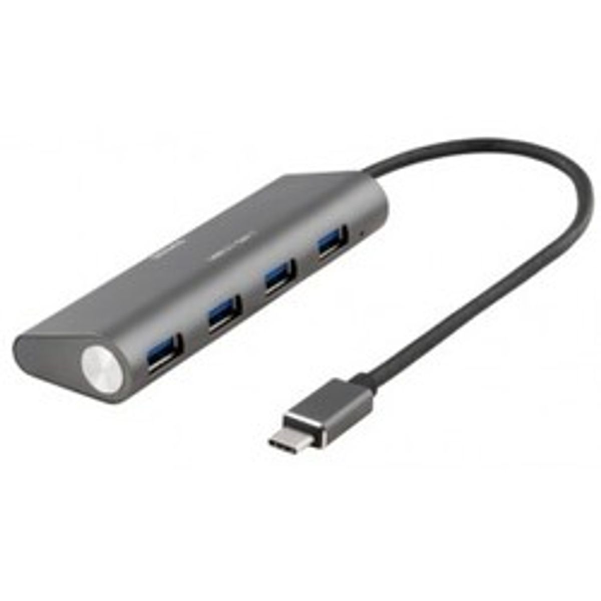 Deltaco Usb-c Hub 4-port, Black - Adaptor