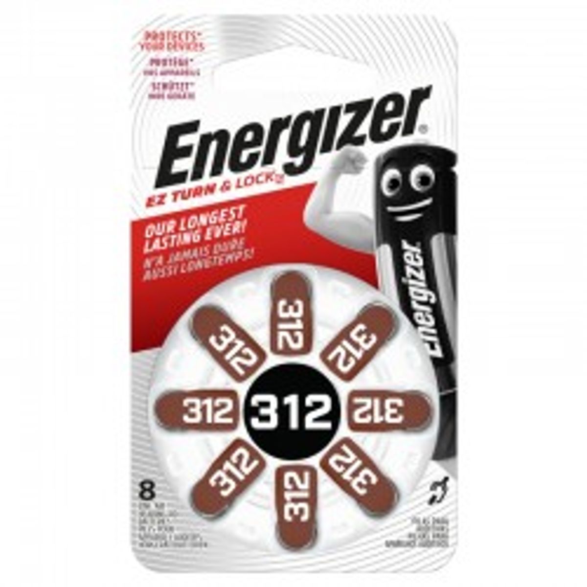 Energizer Hearing Aid 312 -8 pack - Batteri