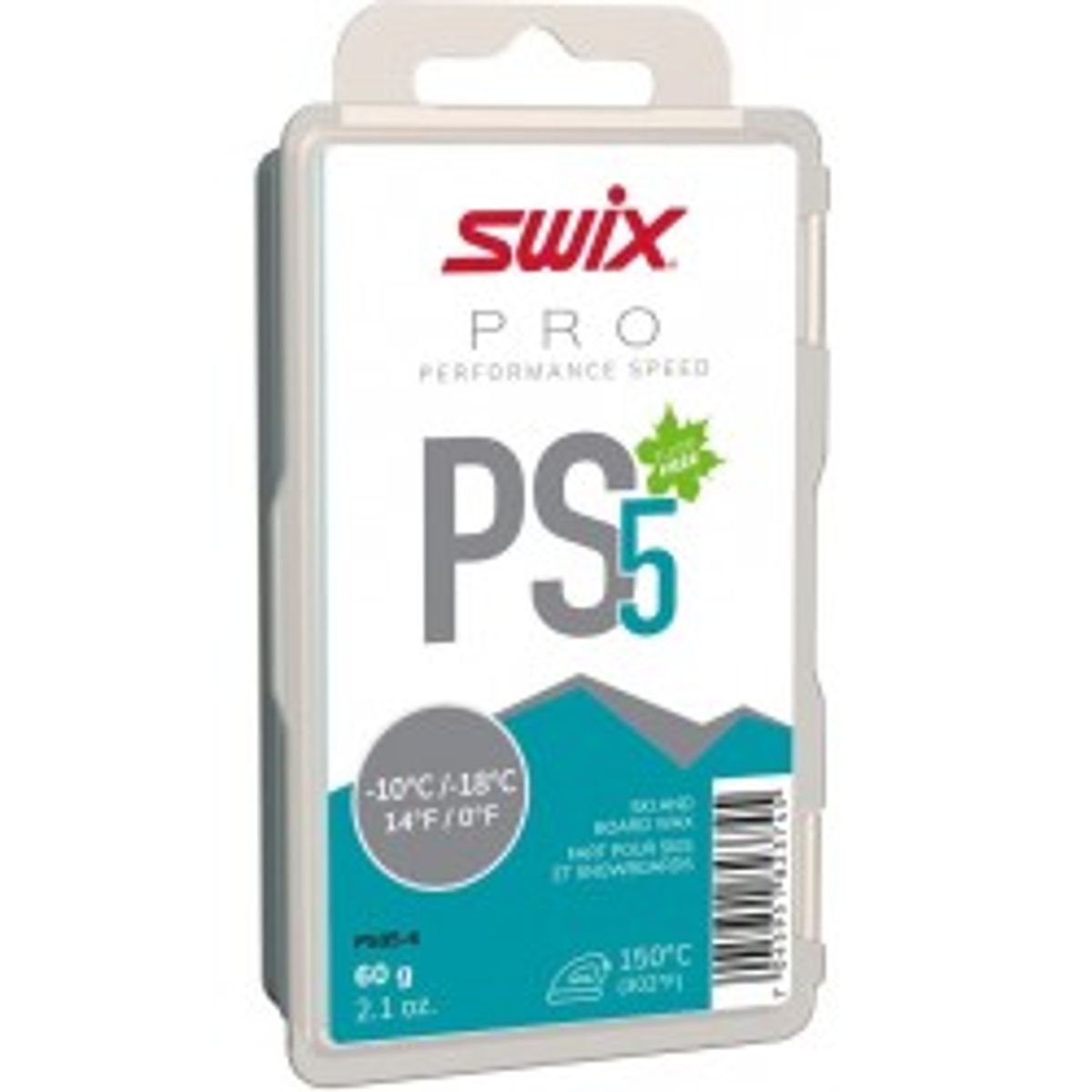 Swix Ps5 Turquoise, -10c/-18c, 60g - Skiudstyr