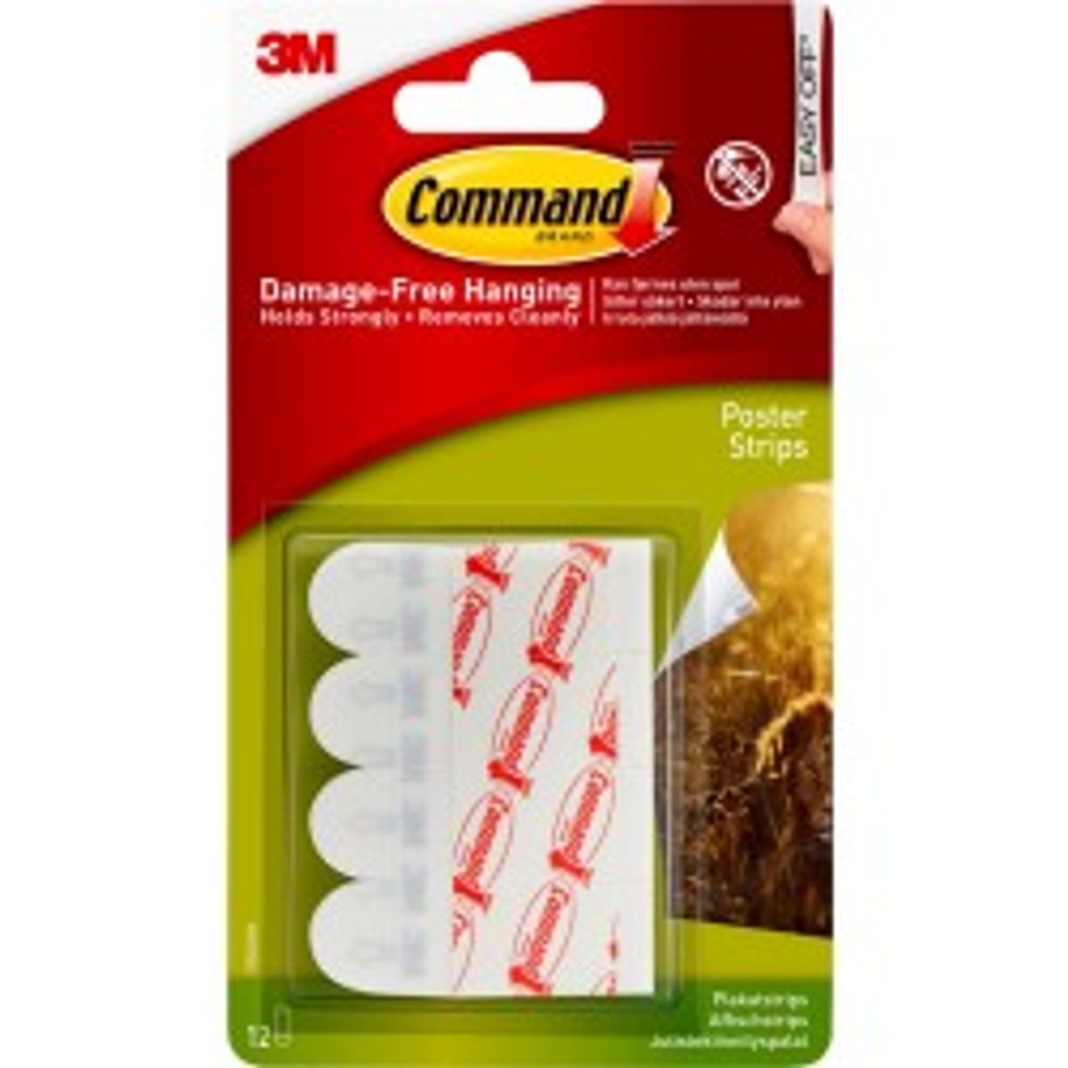 3M COMMAND POSTER STRIPS 12PCS - Klistermærker