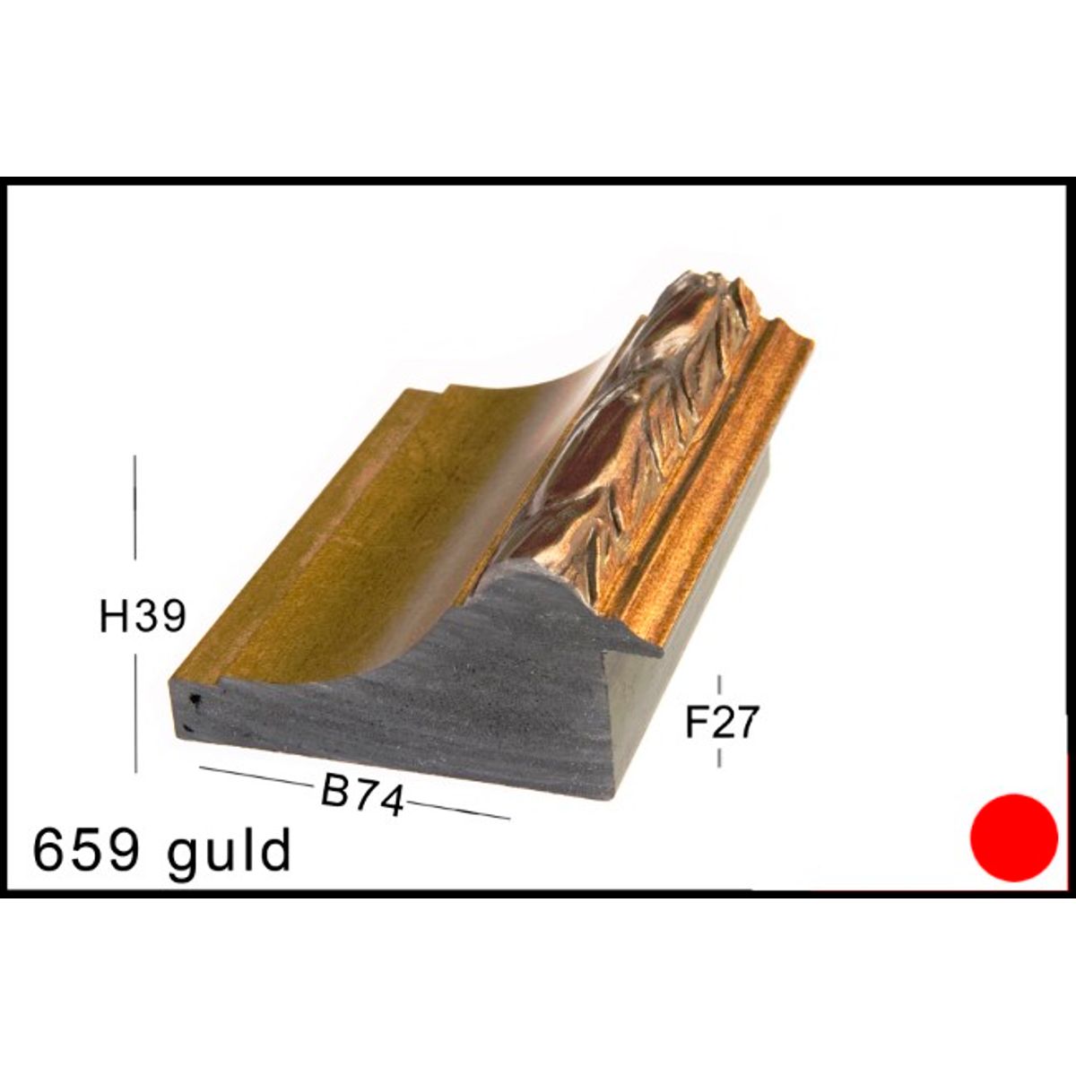 Spejl I Ramme Nr. 659 GULD