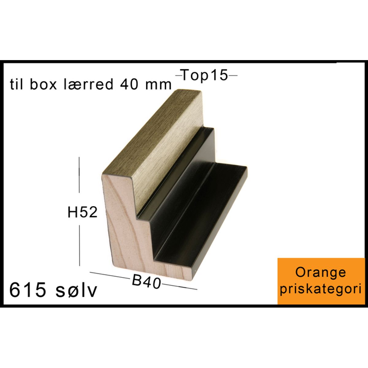 RAMMELISTE NR. 615 SØLV TIL TYKKE BL.RAMMER