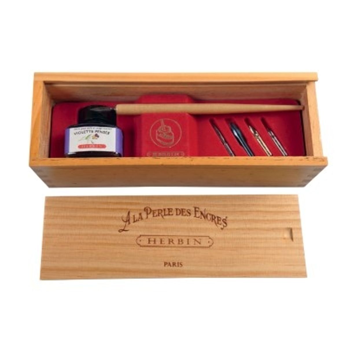 Herbin Callingraphy Gift Set Wooden Box