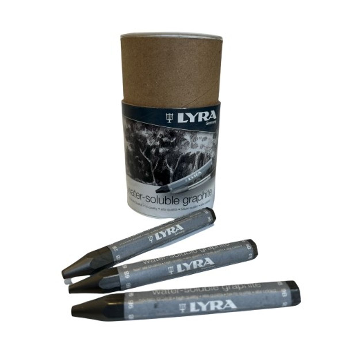 Lyra Water-soluble Graphite - Sæt m/24 stk - 2B, 6B og 9B