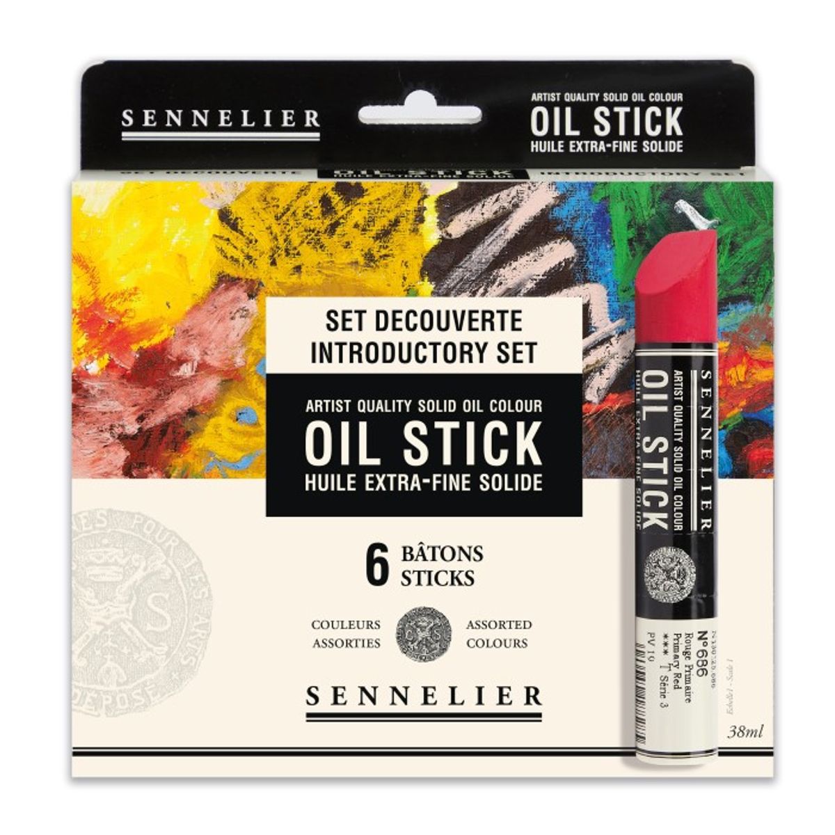 Sennelier Artist Oil Stick Set Of 6 Assorted Medium Sticks