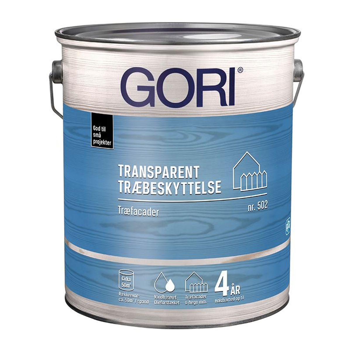 GORI Transparent Træbeskyttelse Træfacader 502 5 Liter - 5 liter - Pine