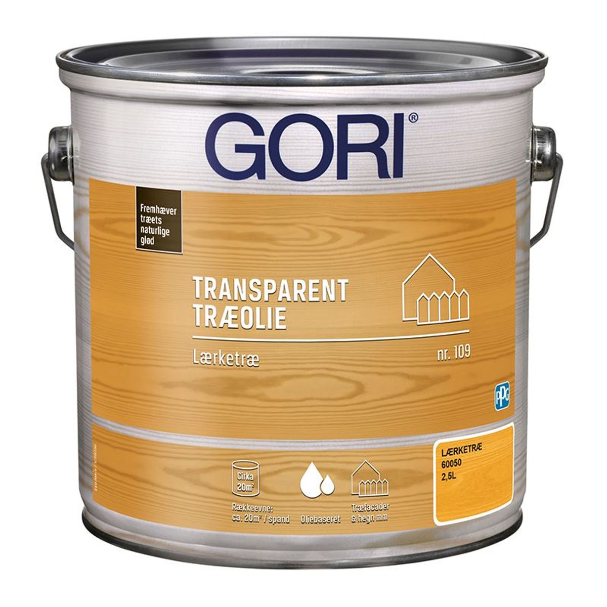 GORI Transparent Træolie 109 Lærketræ - 2,5 liter