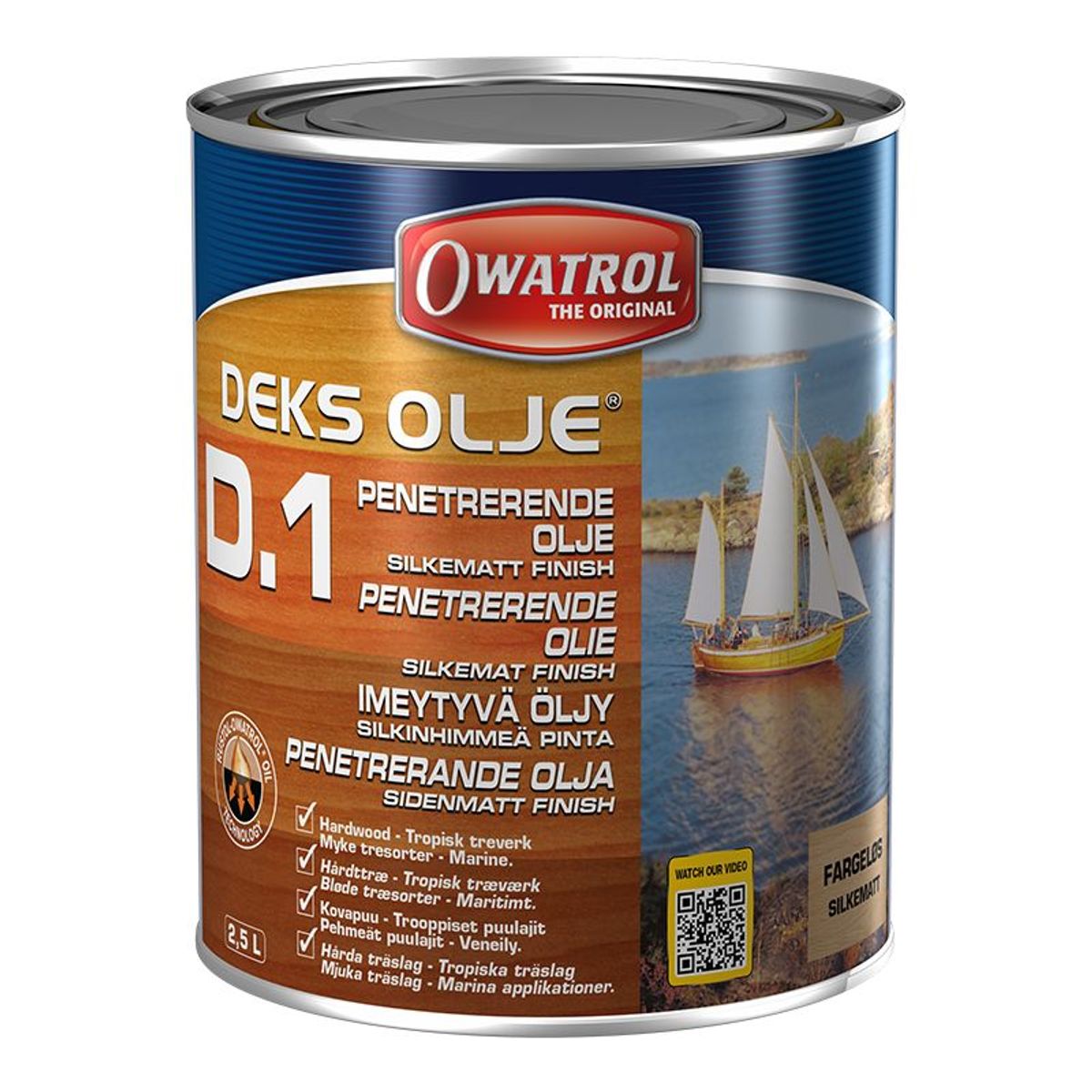 Owatrol Deks Mættende Træolie D.1 - 1 liter