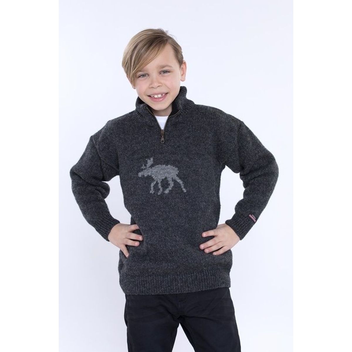 Wool Of Scandinavia Norsk Strik Sweater Børn Moose_Børn-børn 6år