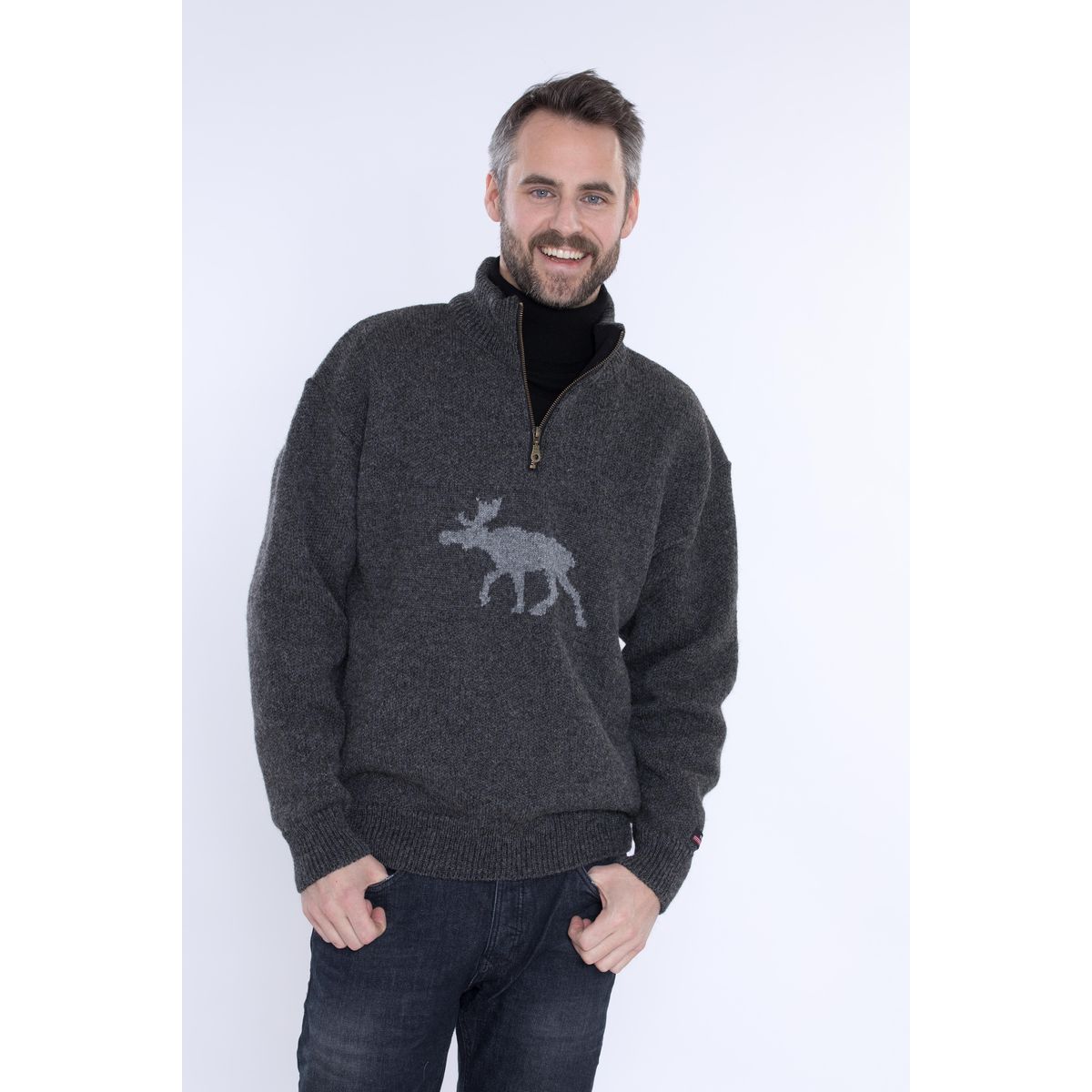 Wool Of Scandinavia Norsk Strik Sweater Moose Adult_Large