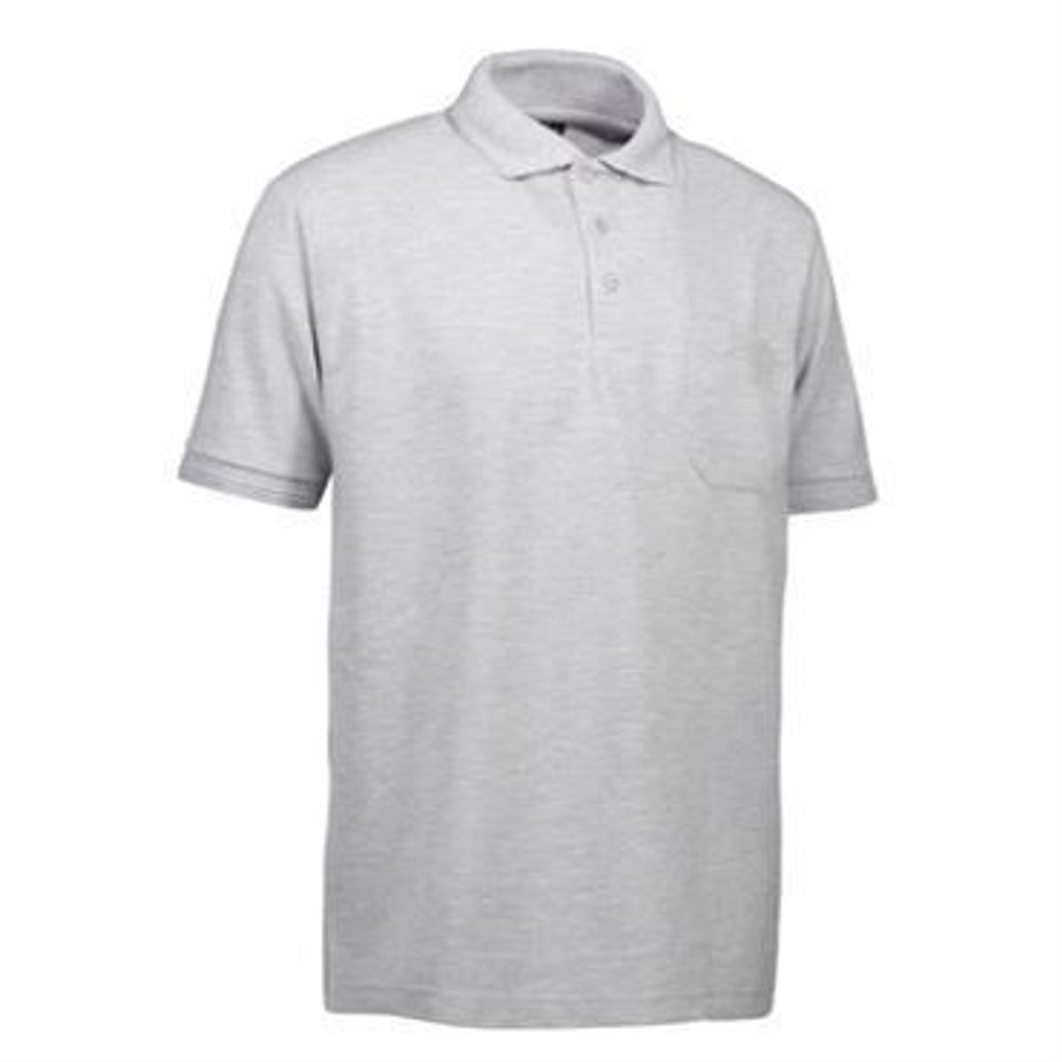 Id Pro Wear Polo Med Brystlomme 0320 Grå Melange-4xl