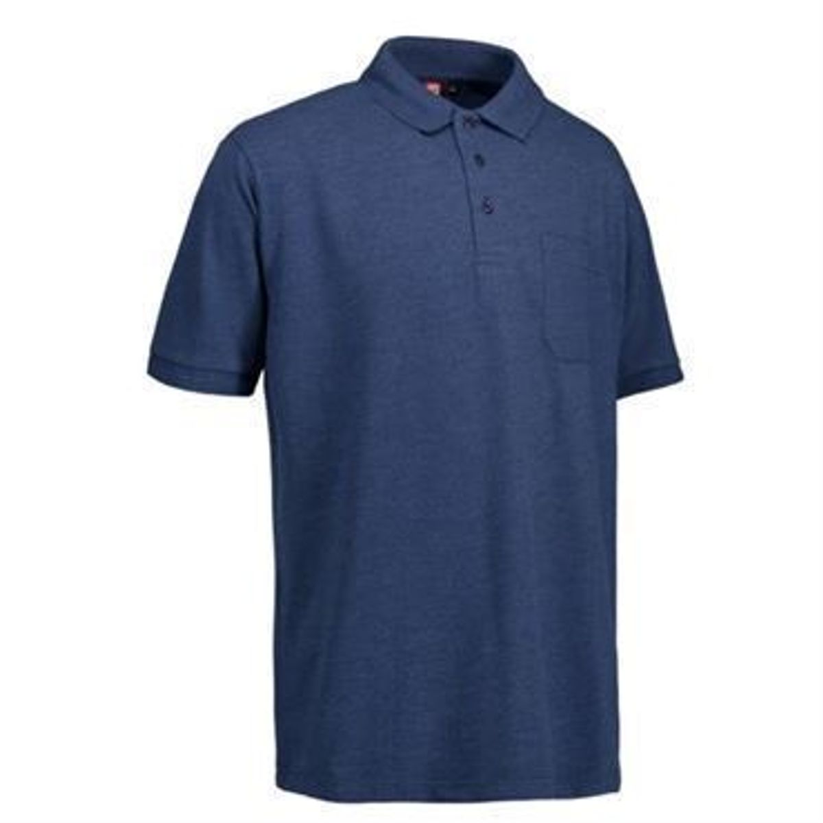 Id Pro Wear Polo Med Brystlomme 0320 Blå Melange-4xl