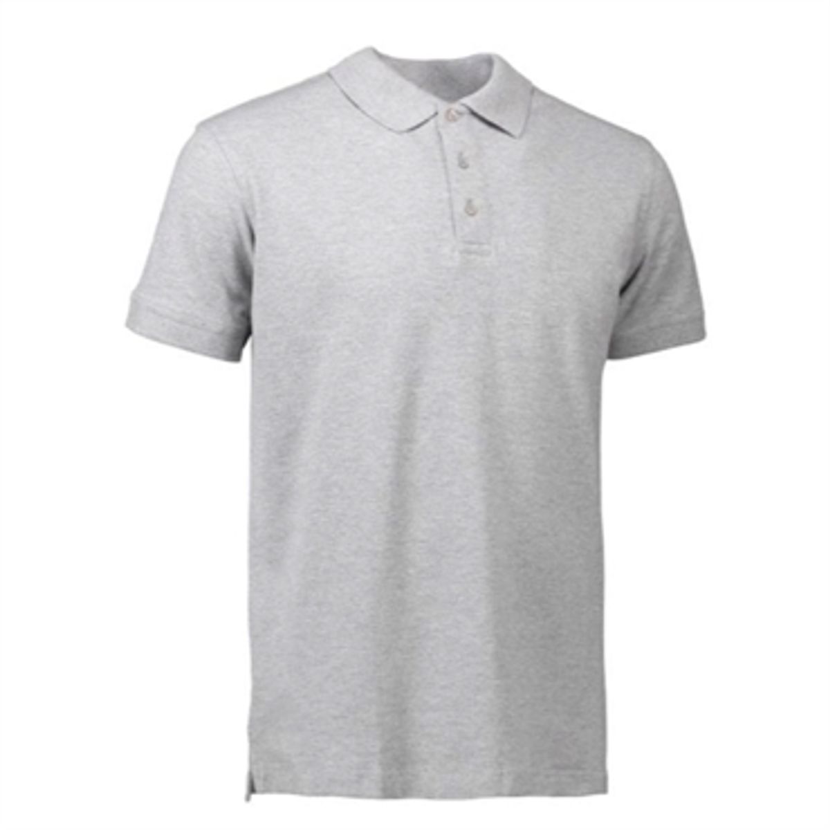 Id Stretch Polo 0525 Grå Melange-xl