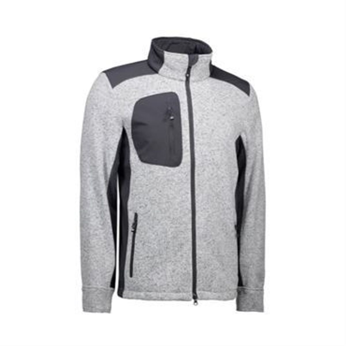 Id Fleece Jakke 0850 Grå Melange-medium