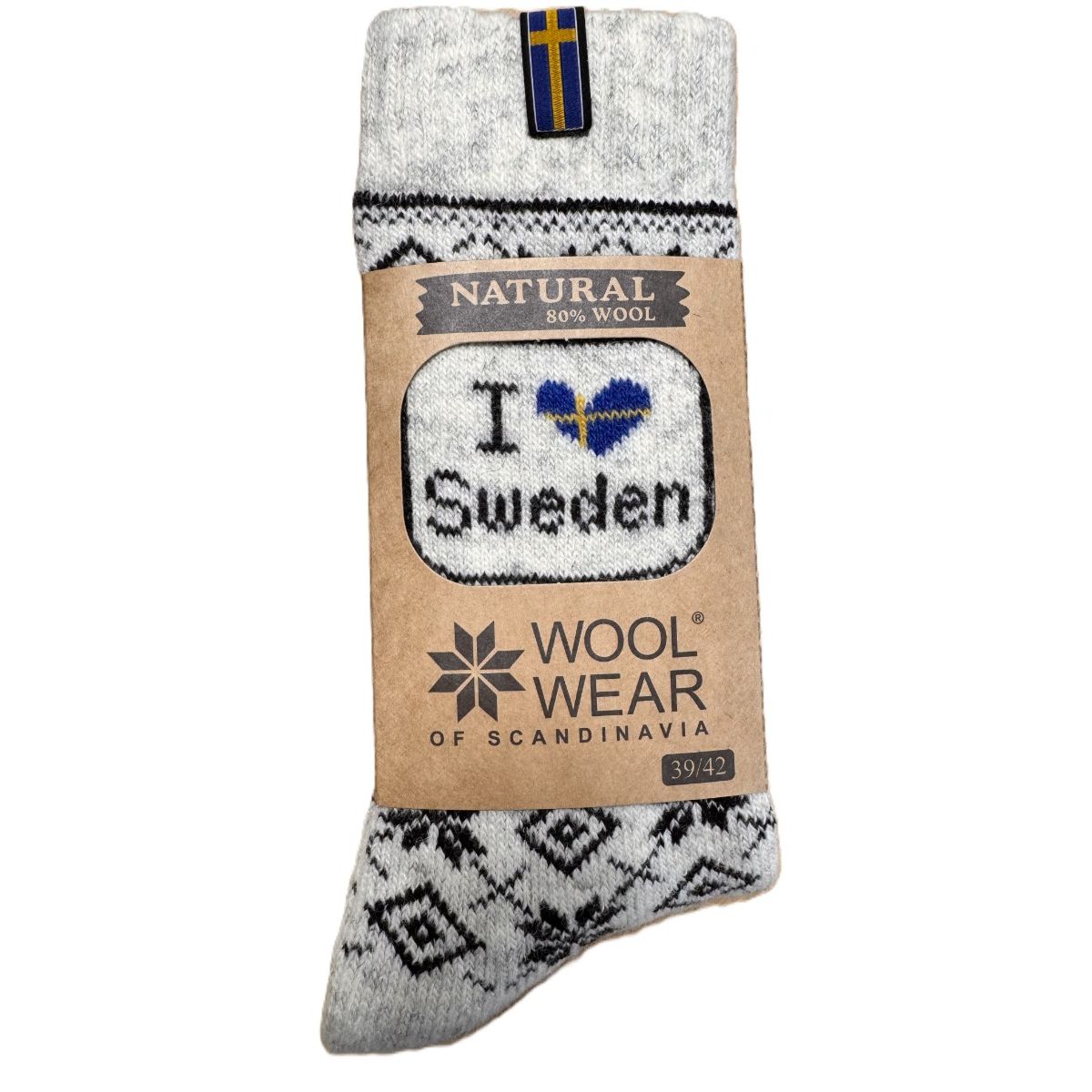 Wool Of Scandinavia Svenske Ragsokker M/ I Love Sweden