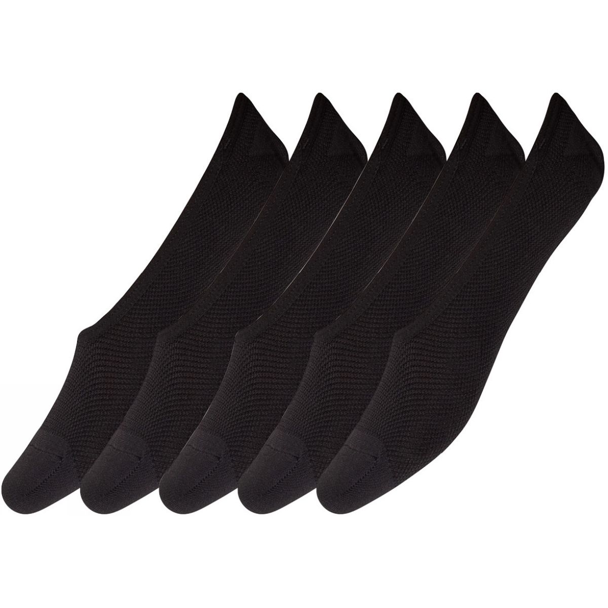 Decoy 5-pak Footies Strømper Quick Dry Black-39/41