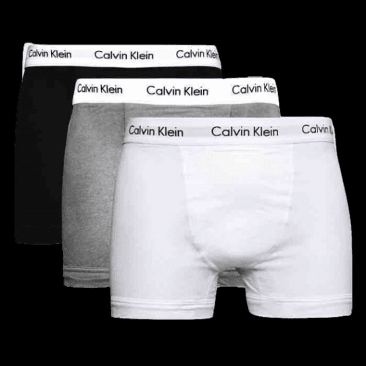 Calvin Klein Trunk 3-pak Sort-grå-hvid_Medium