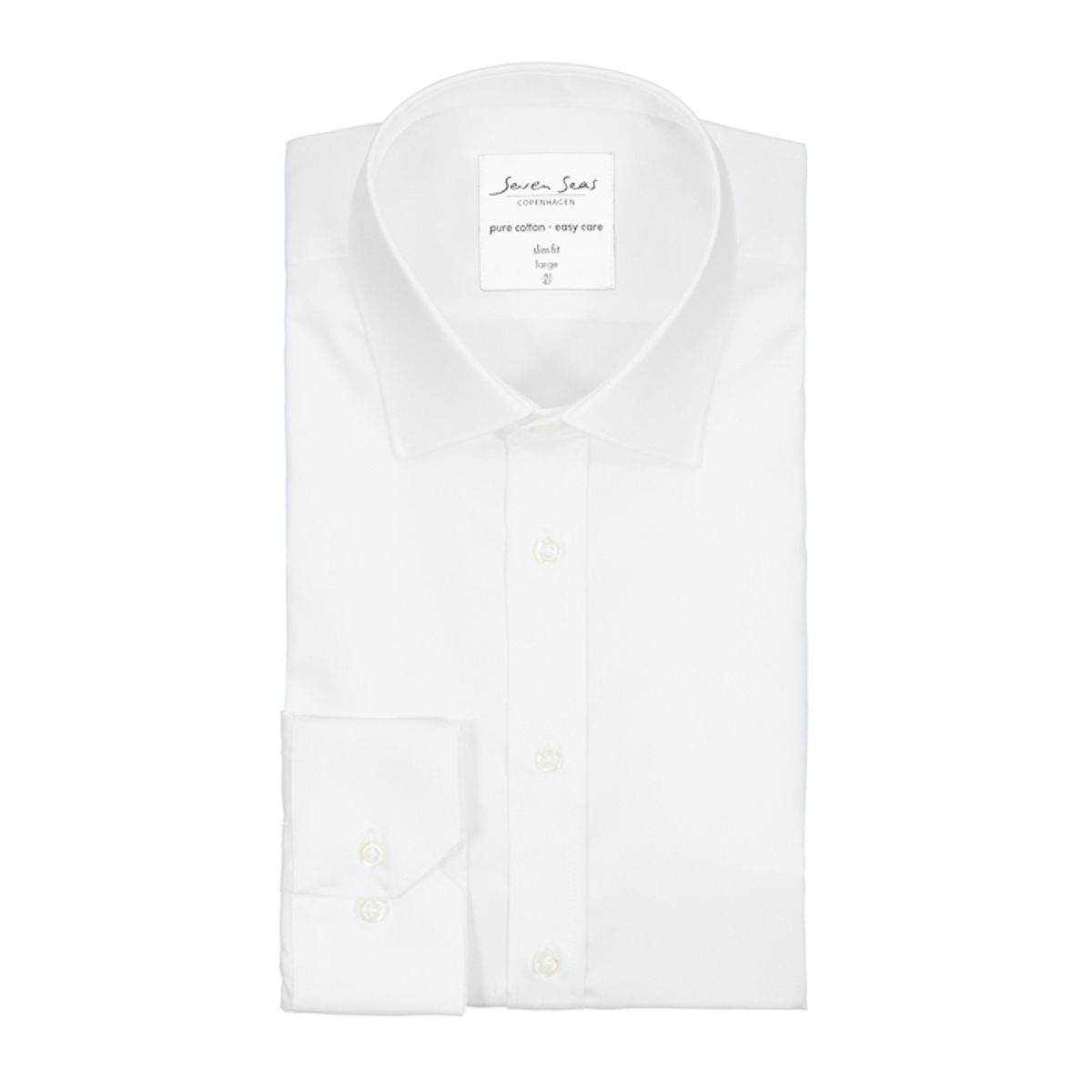 Seven Seas Skjorte Slim Fit Ss30 White-38 / Small