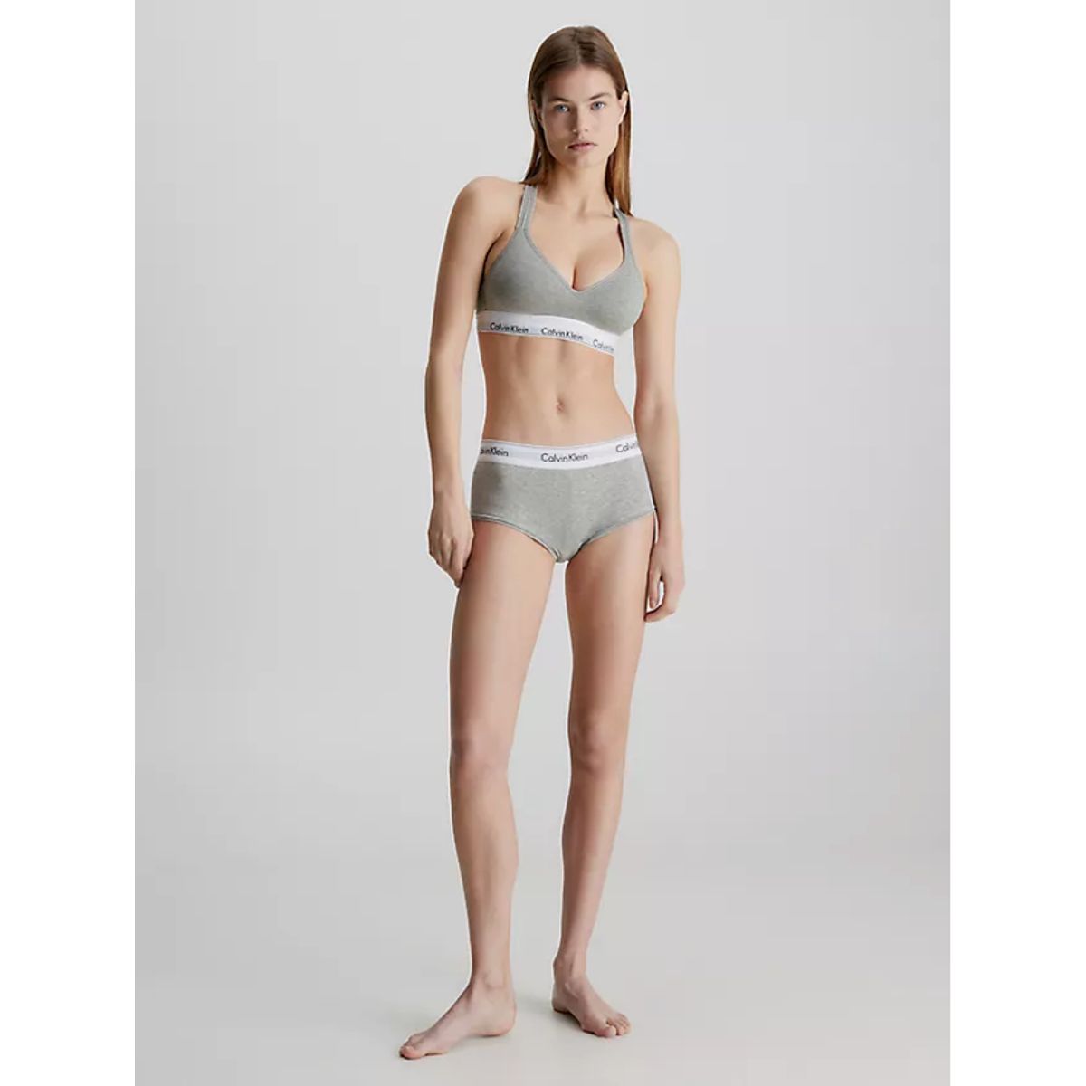 Calvin Klein Women Boyshorts F3788e Heather Grey