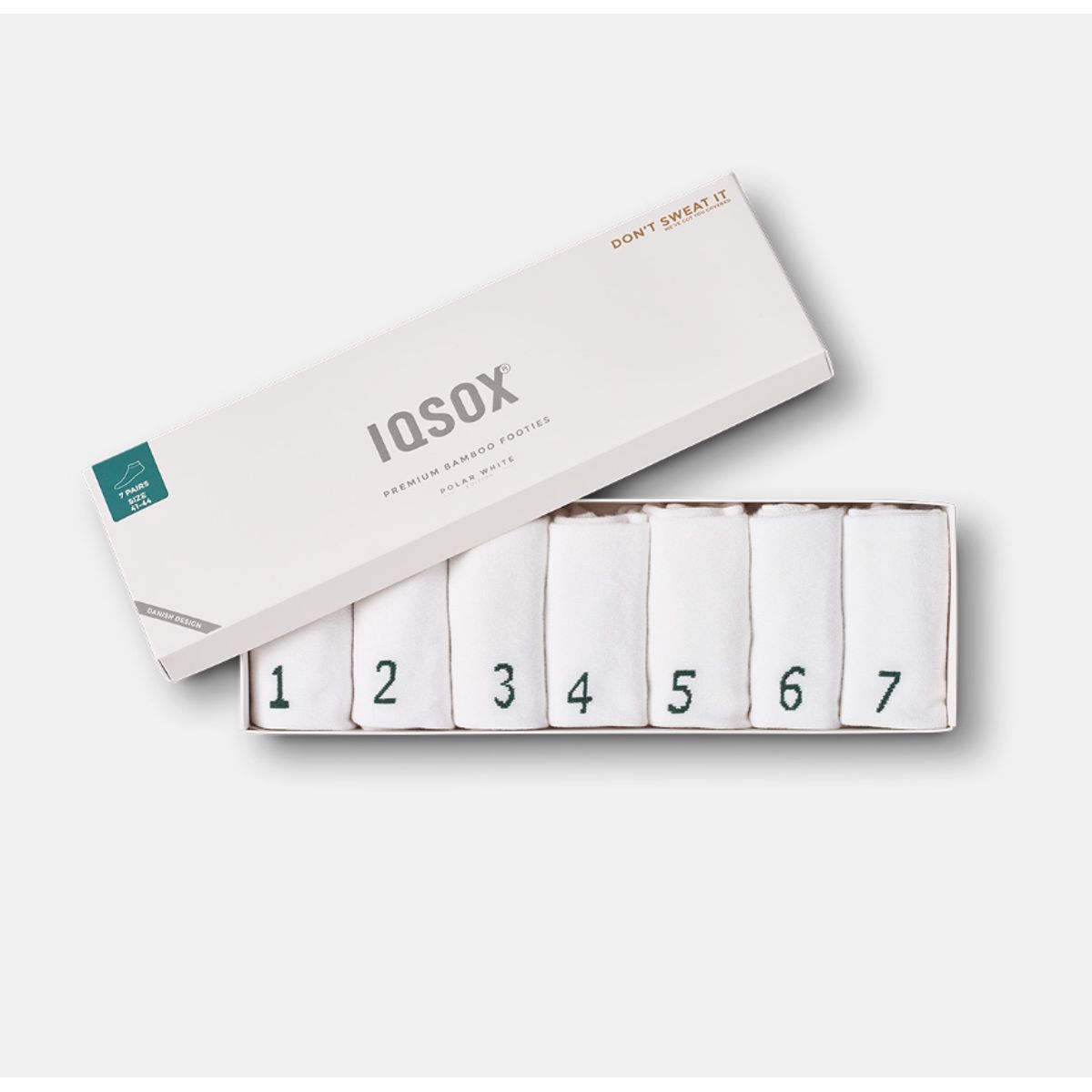 Iqsox 7-pack Bambus Ankel Strømper White