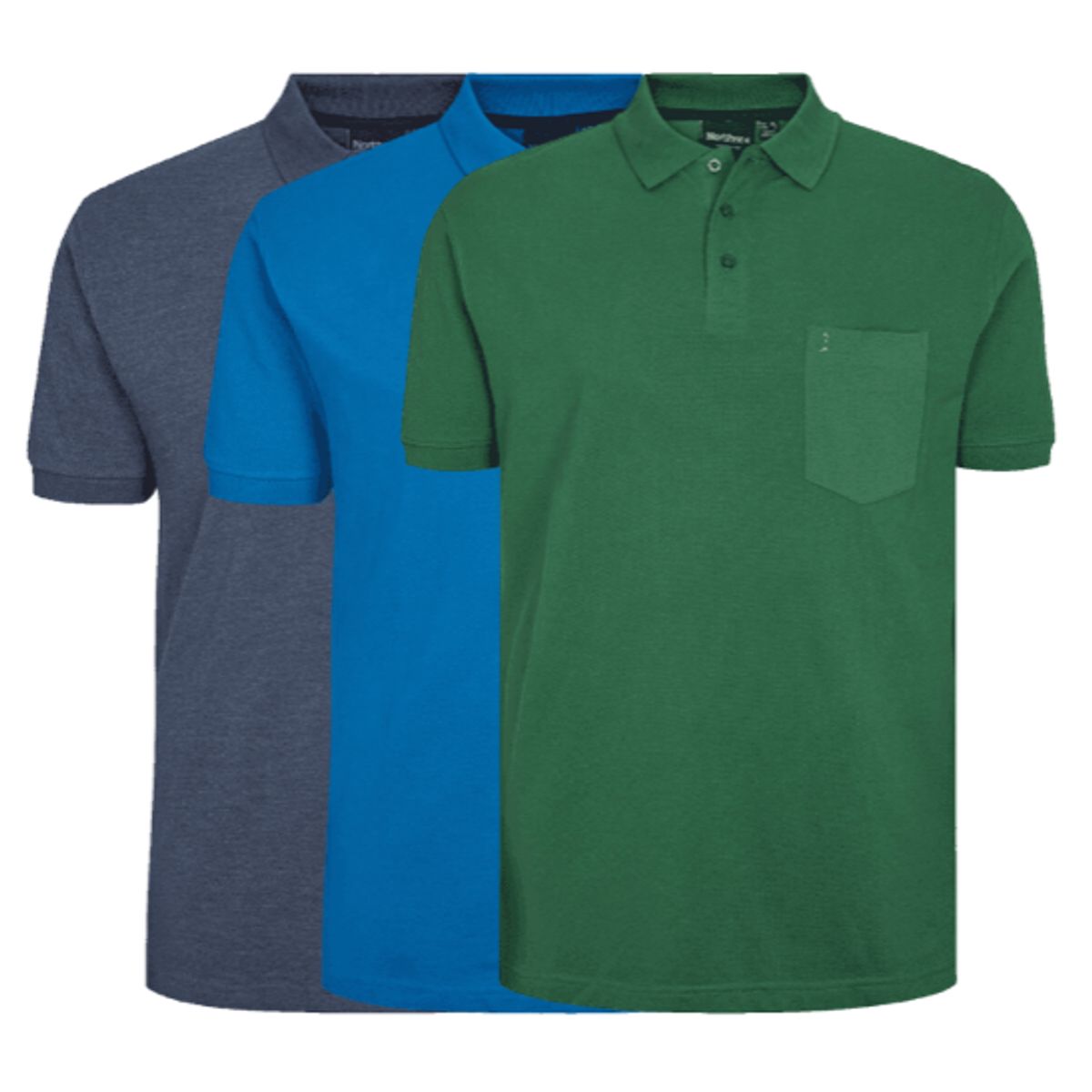 North 56°4 3-pack Polo 99011 Mix-x-large