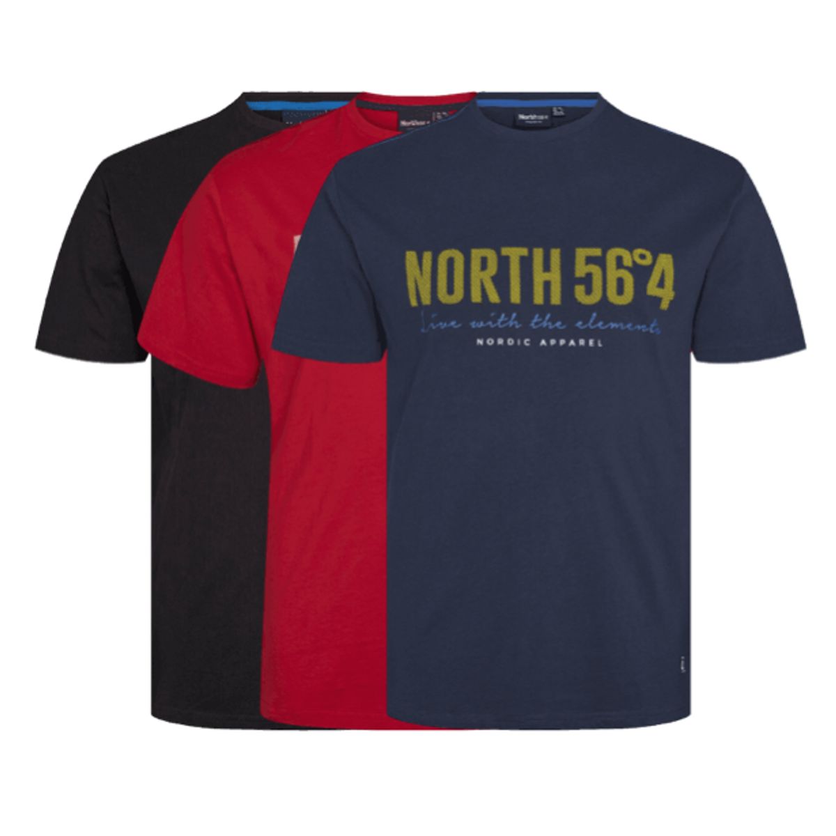 North 56°4 3-pack Printet T-shirt 99865 Mix-3x-large