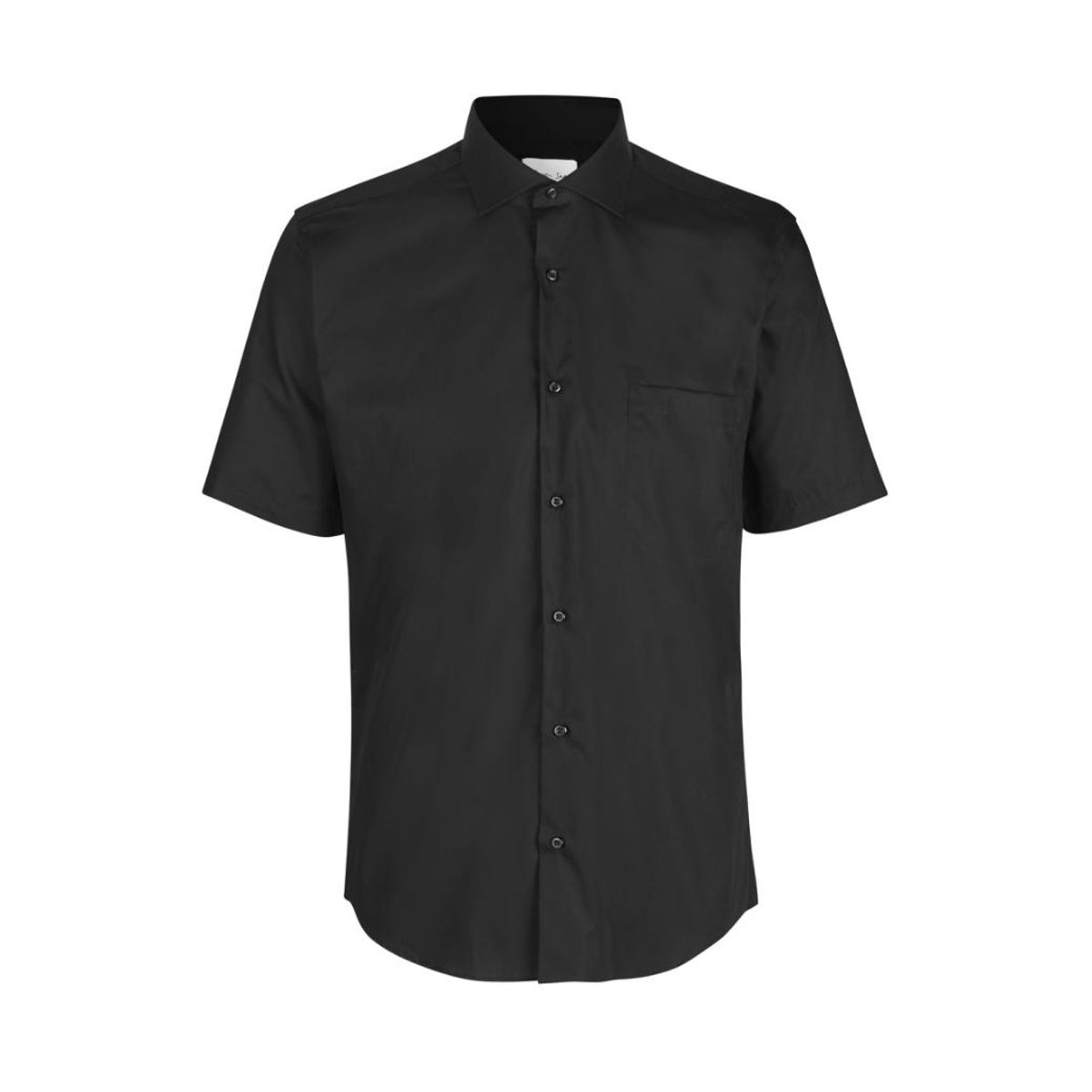 Seven Seas Kortærmet Skjorte Modern Fit Ss410 Black