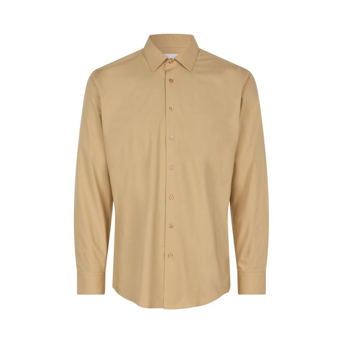 Seven Seas Hybrid Skjorte Slim Fit S51 Sand