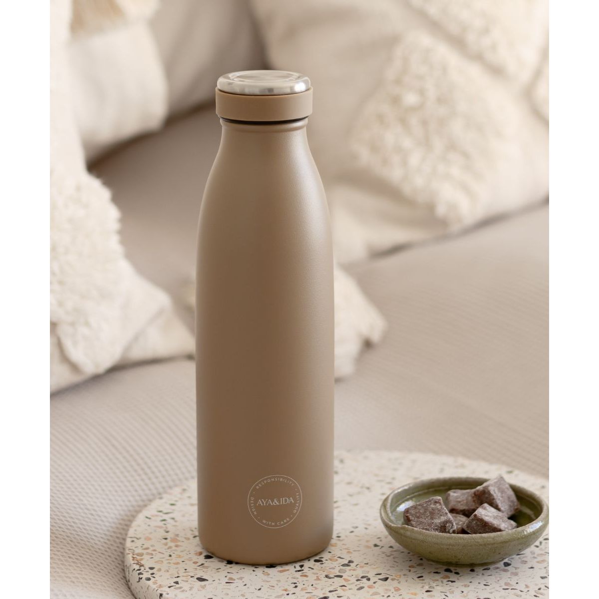 Drikkeflaske 500 ml - Dusty brown