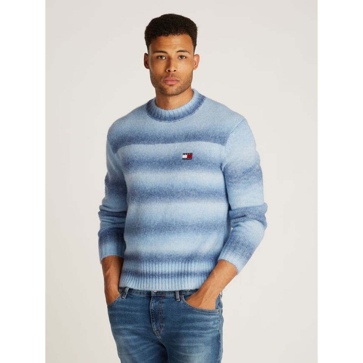 TJM REG OMBRE CNECK SWEATER