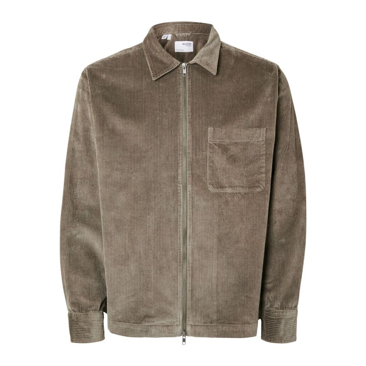 SLH-JAKE CORD OVERSHIRT LS ZIP NOOS