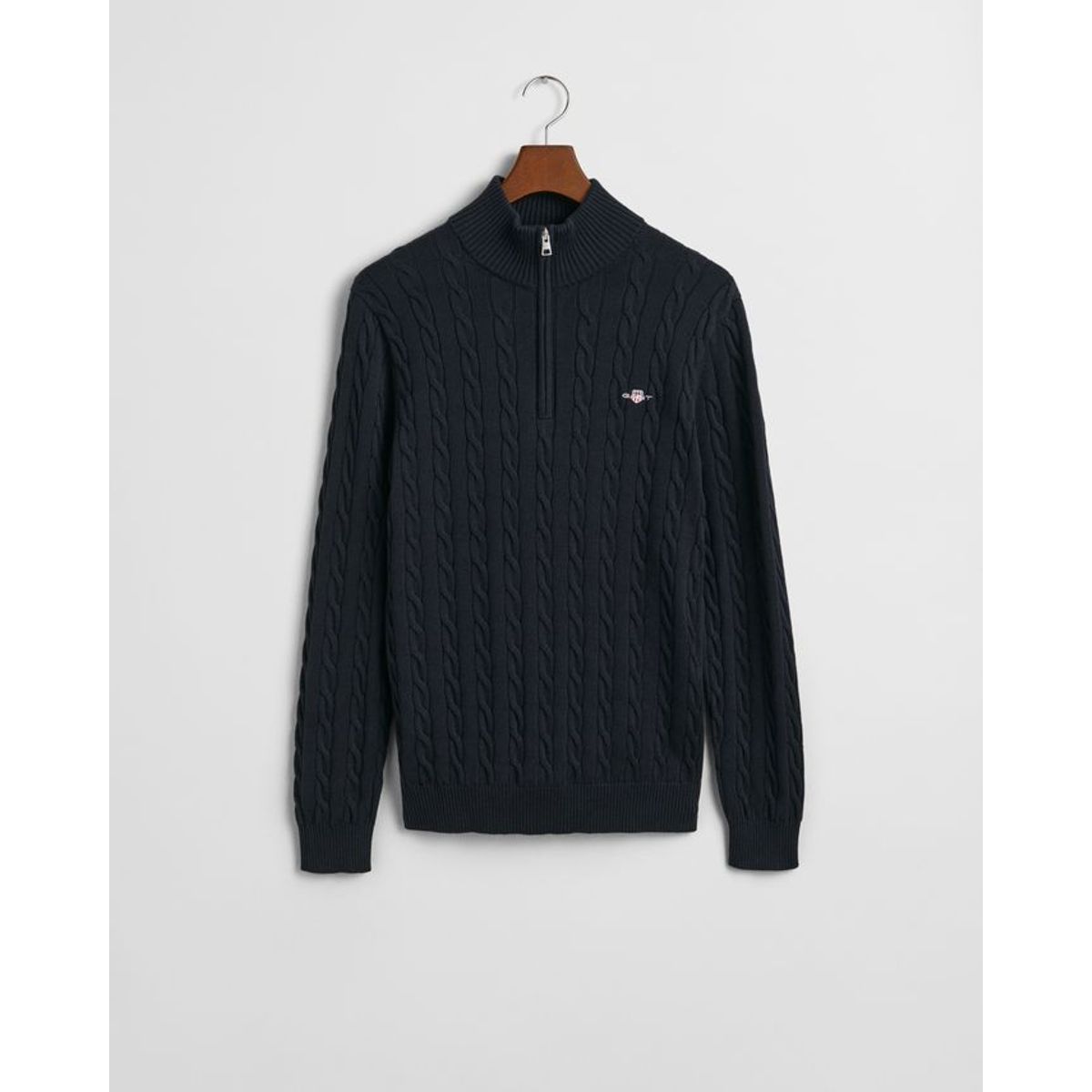 COTTON CABLE HALF ZIP