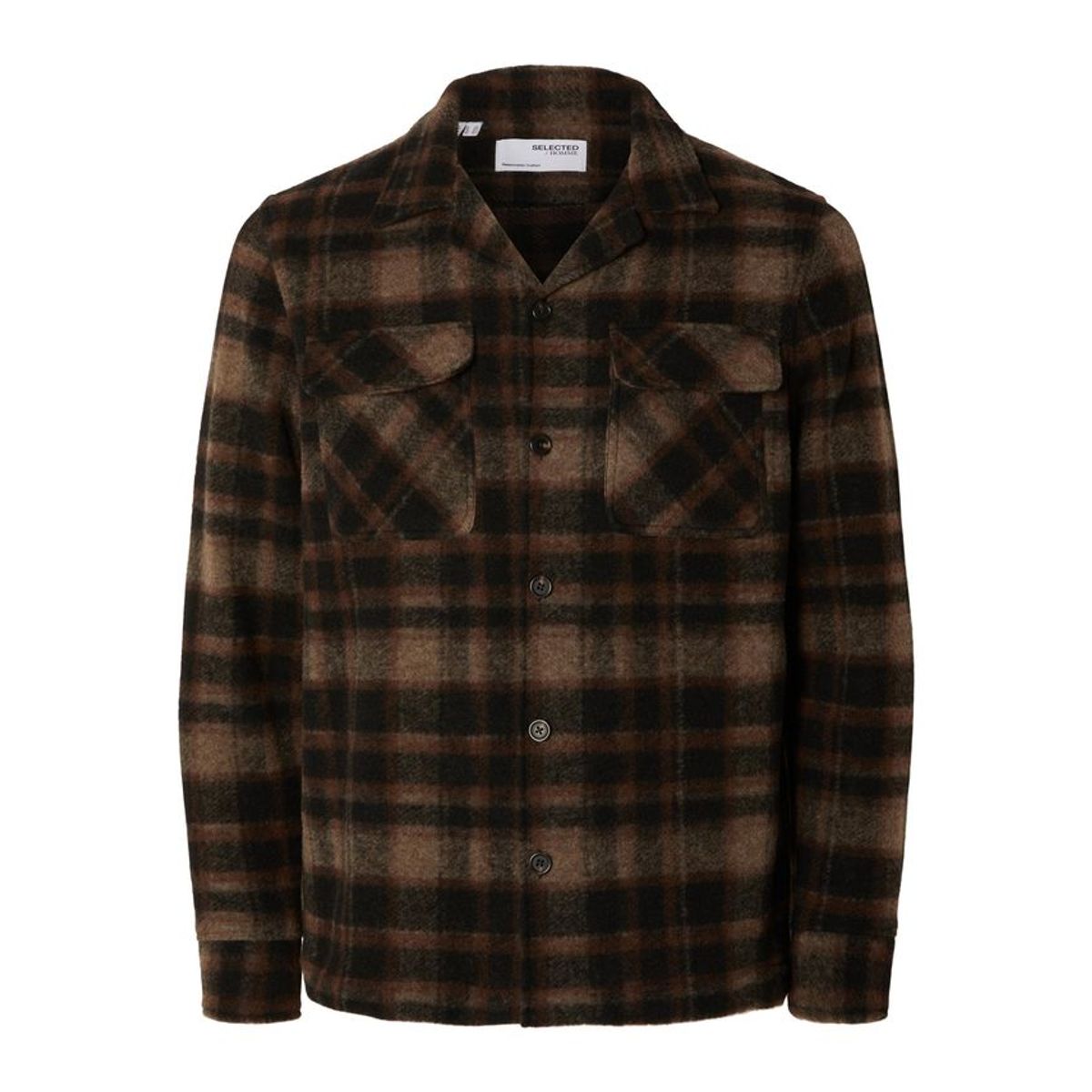 SLHLOOSEMADS-BOB WOOL OVERSHIRT LS