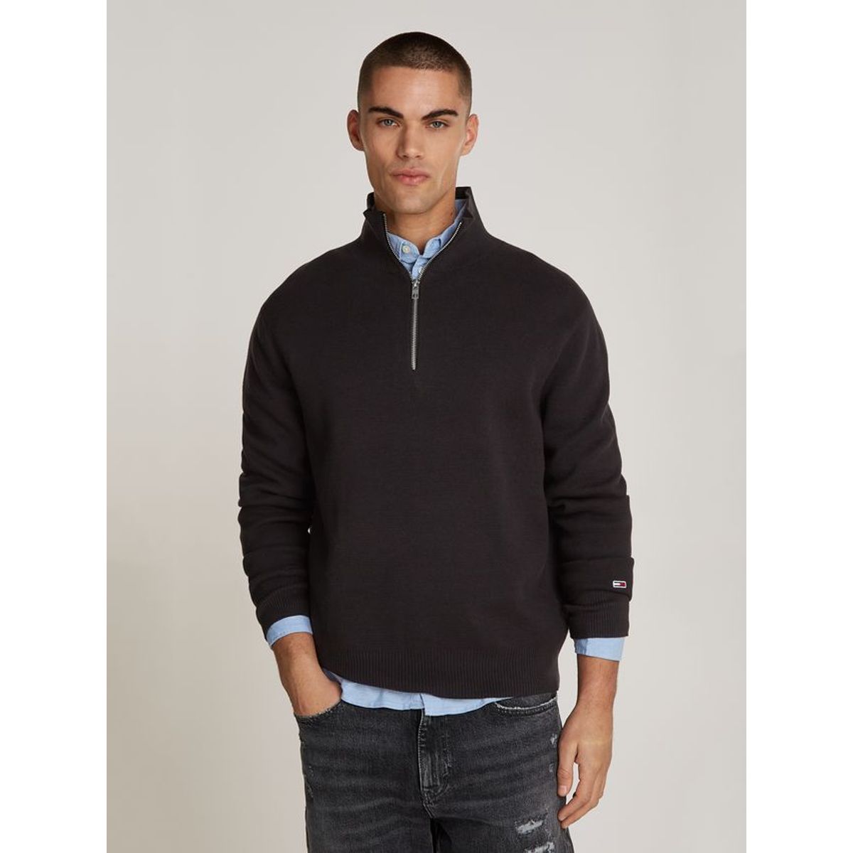 TJM REG HALF ZIP SWEATER