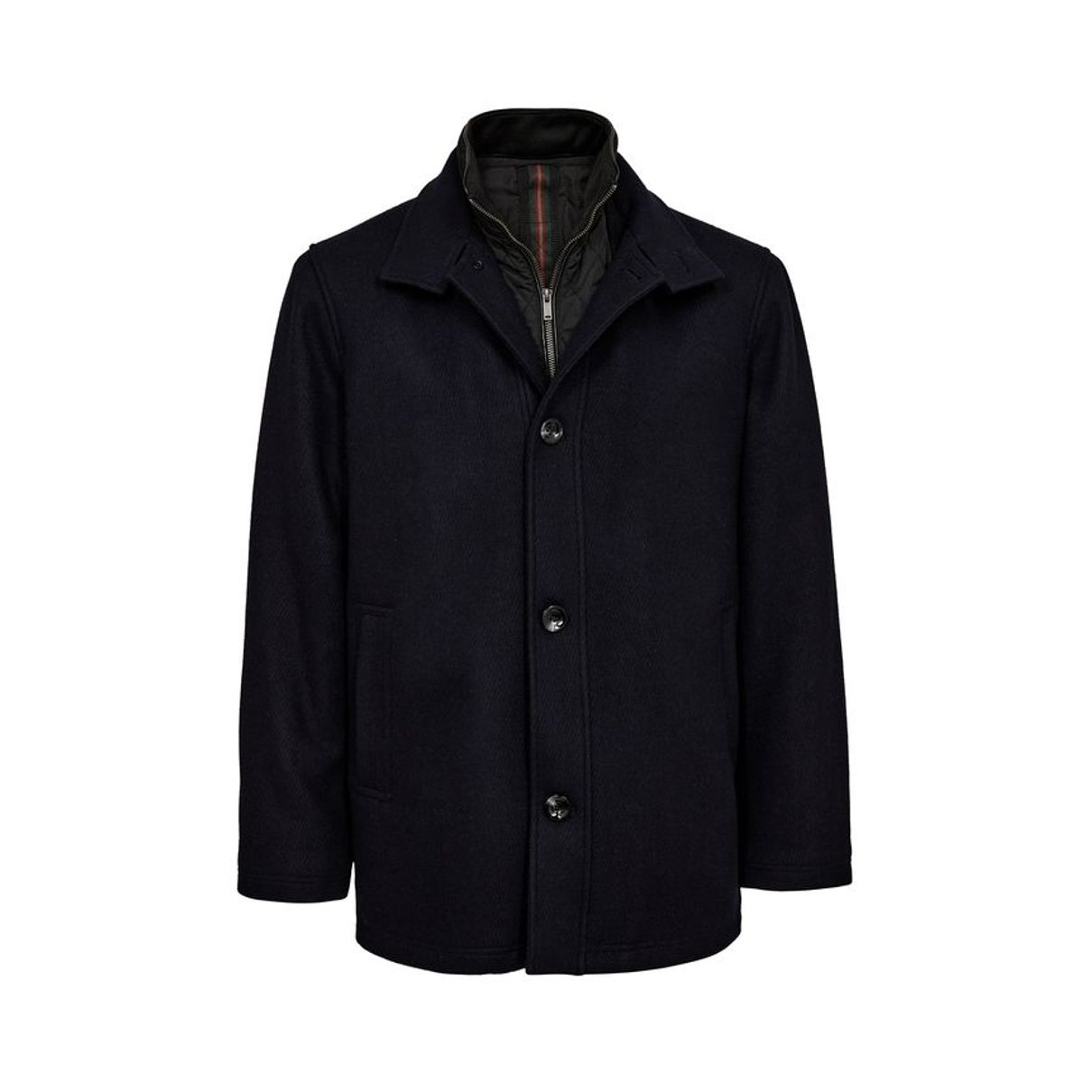 Regular fit wool jacket