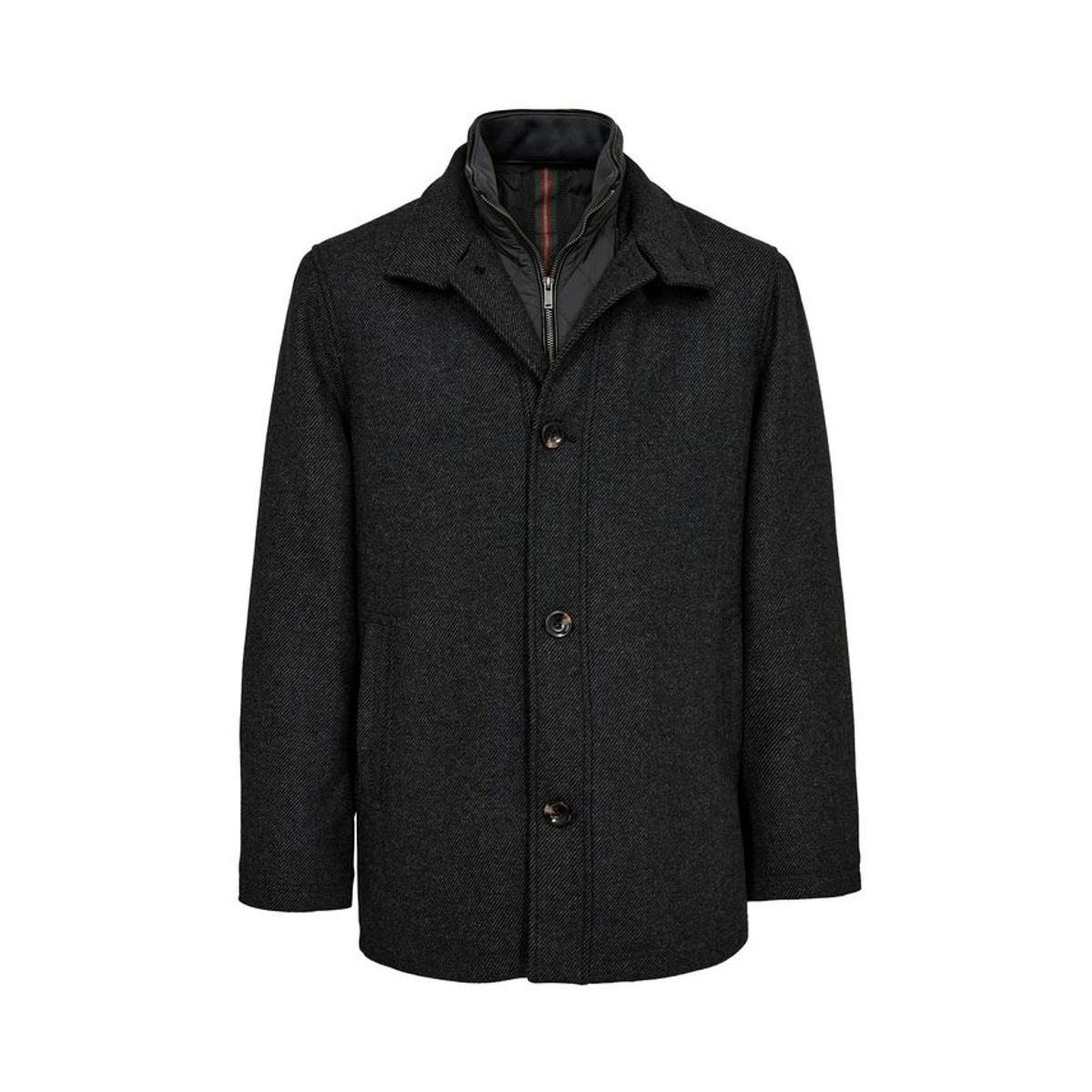 Regular fit wool jacket