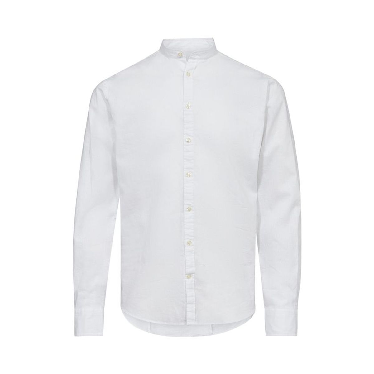 China collar linen l/s shirt