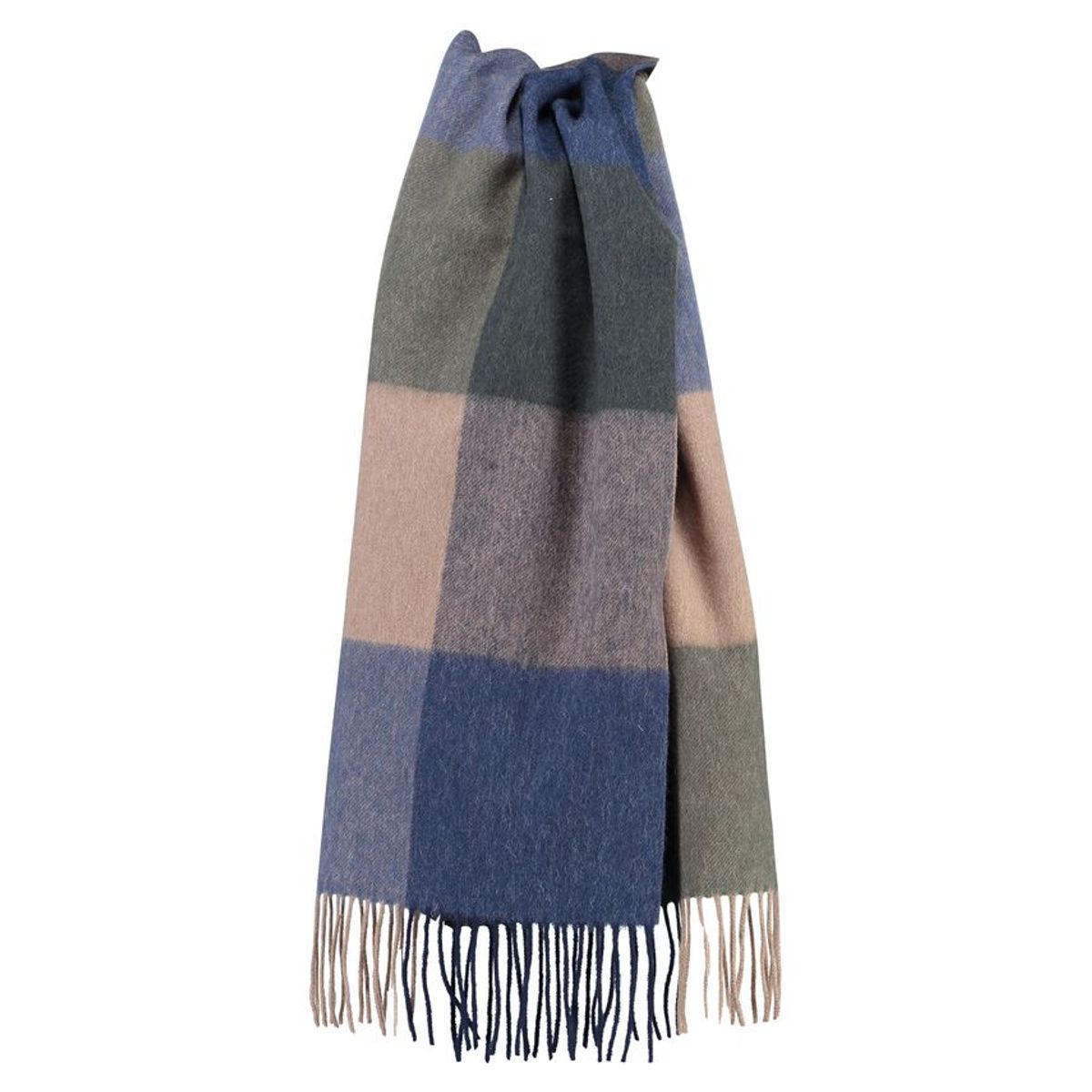 Checked wool scarf