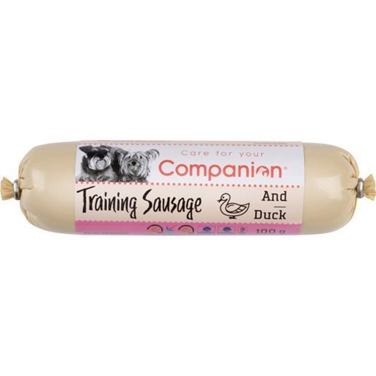 Companion Training Sausage, Duck, 100g - SUPER TILBUD